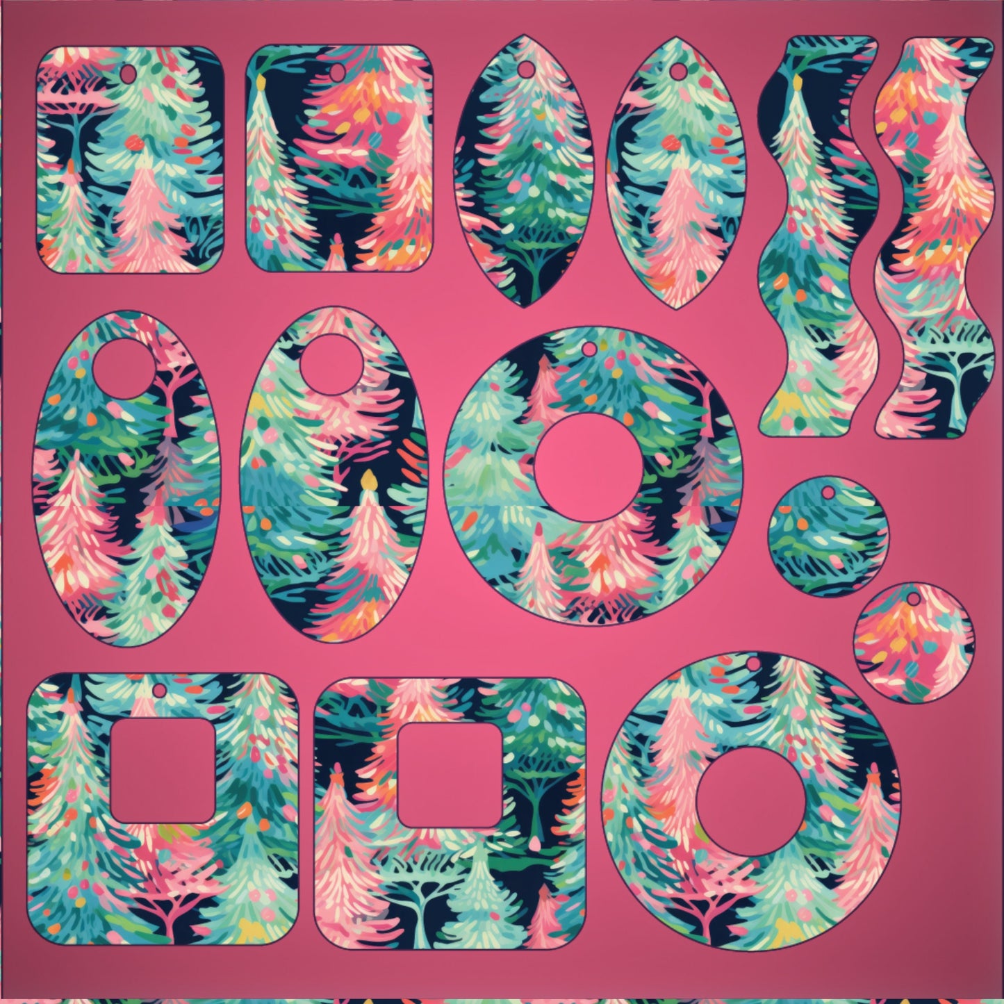 Patterned Christmas Tree Acrylic Sheets – Laser Cut Acrylic & MDF Wood Sheets
