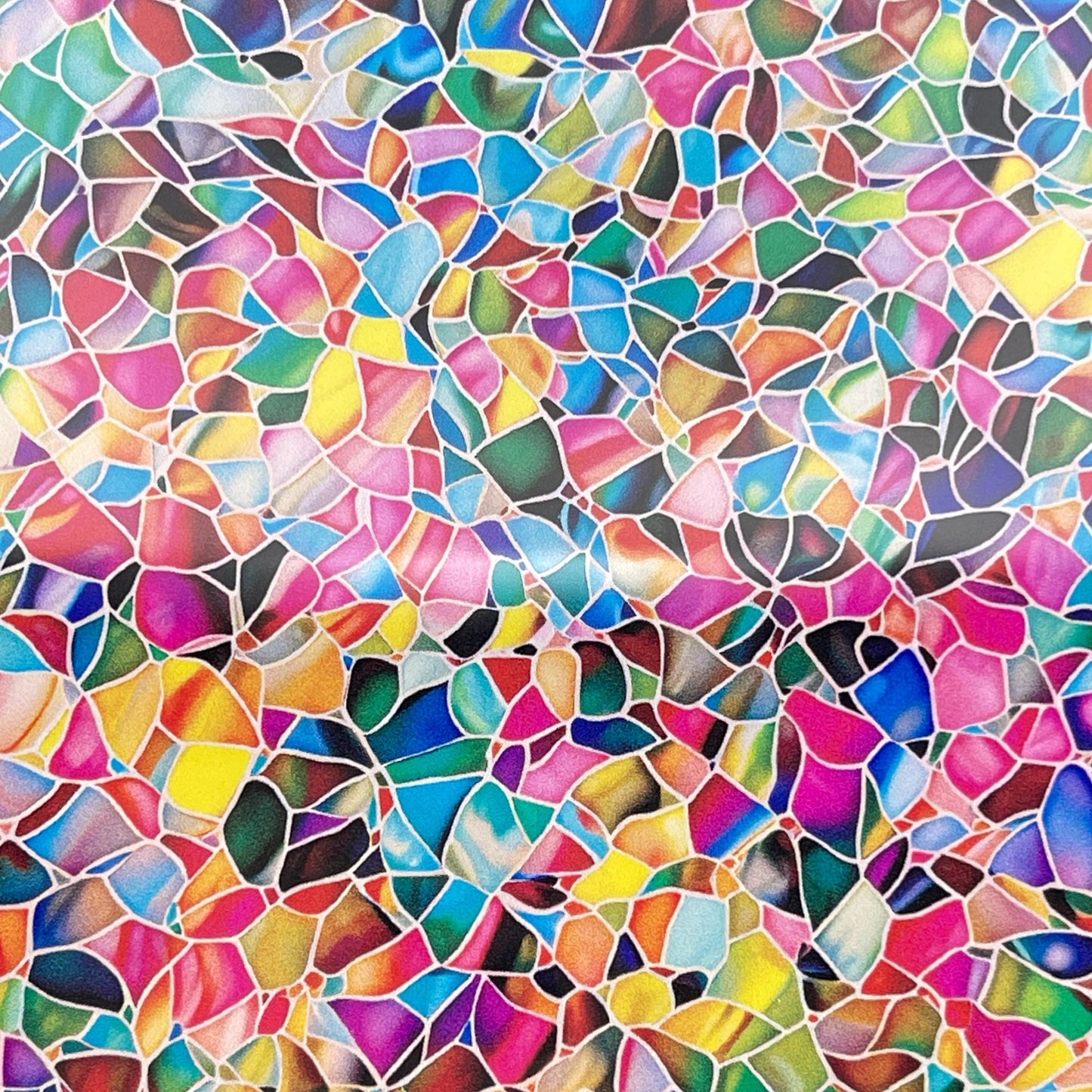 Mosaic Stained Glass Design Patterned Cast Acrylic, Flex and Wood for Lasers