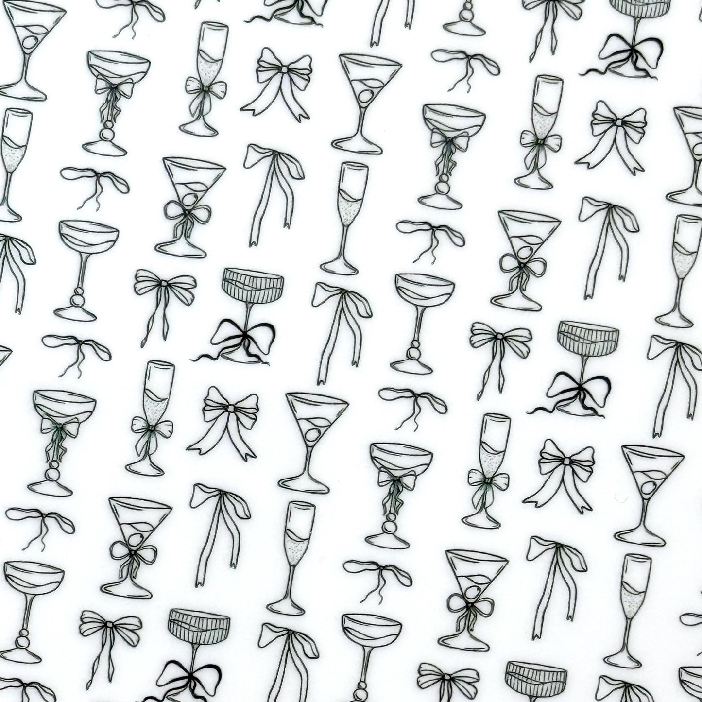 Patterned Acrylic Sheet – Party Champagne Design | Black & White Pattern | Cast Acrylic for Lasers Patterned Cast Acrylic, Flex and Wood for Lasers