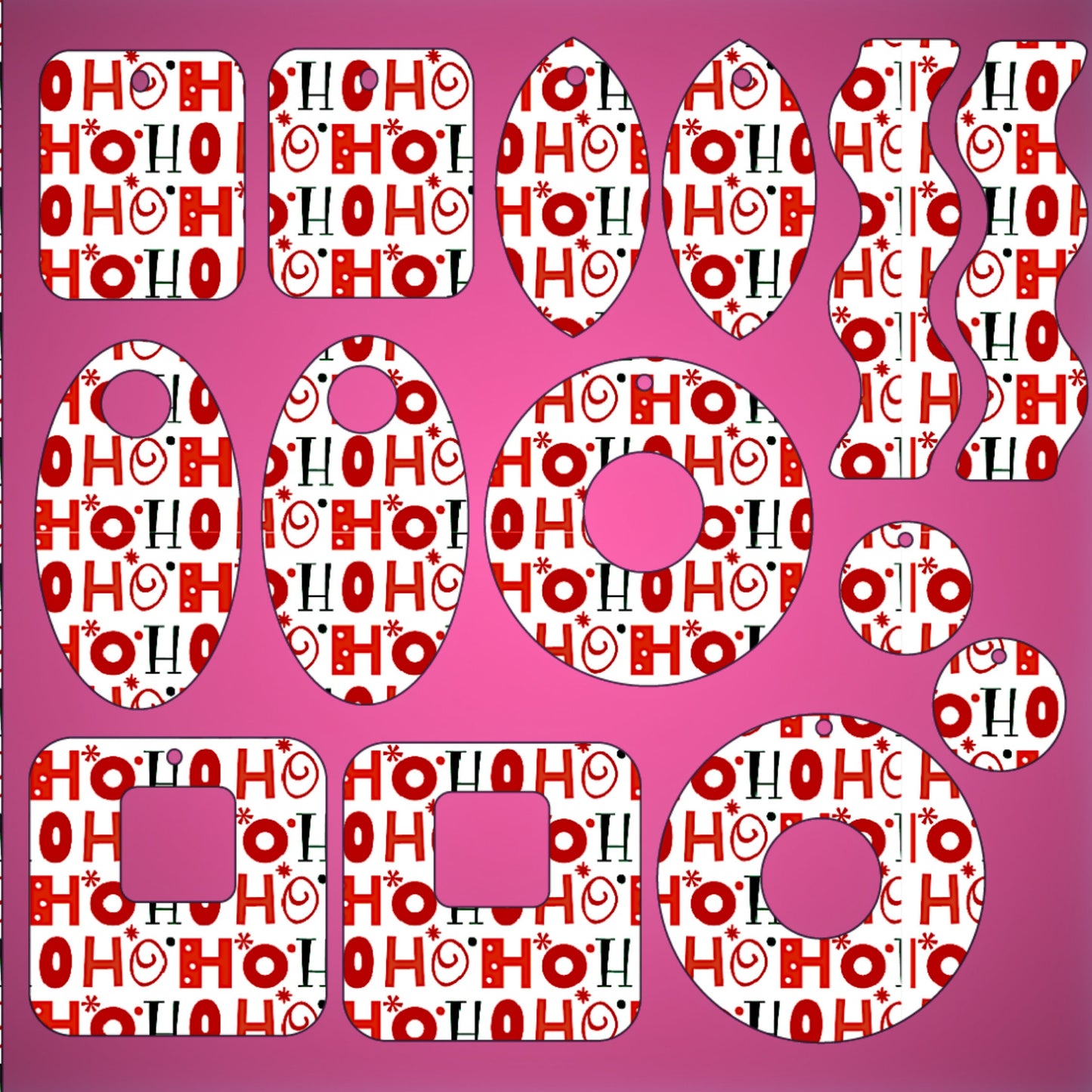 a pink background with the words ho ho ho ho ho ho ho ho ho ho