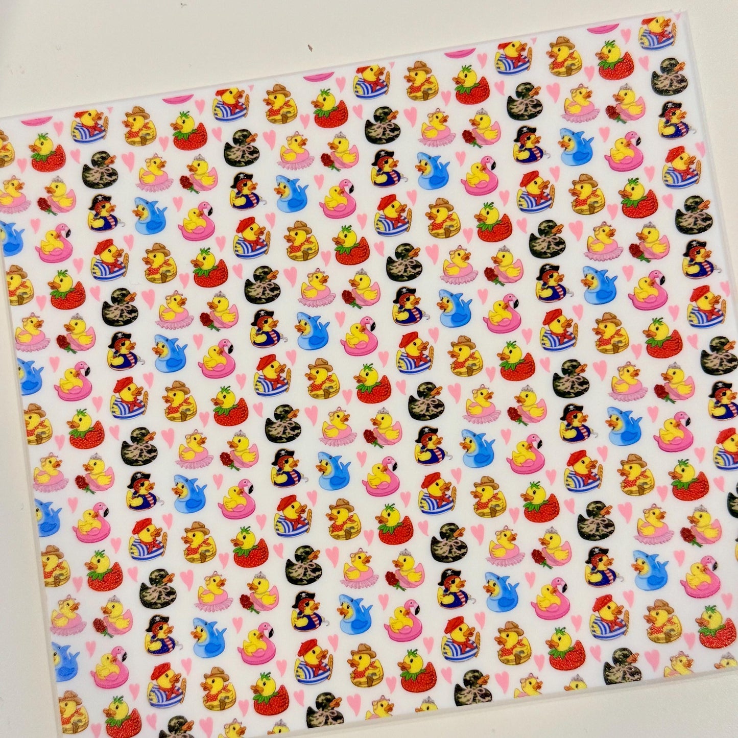Rainbow Hearts Patterned Cast Acrylic, Flex and Wood for Lasers