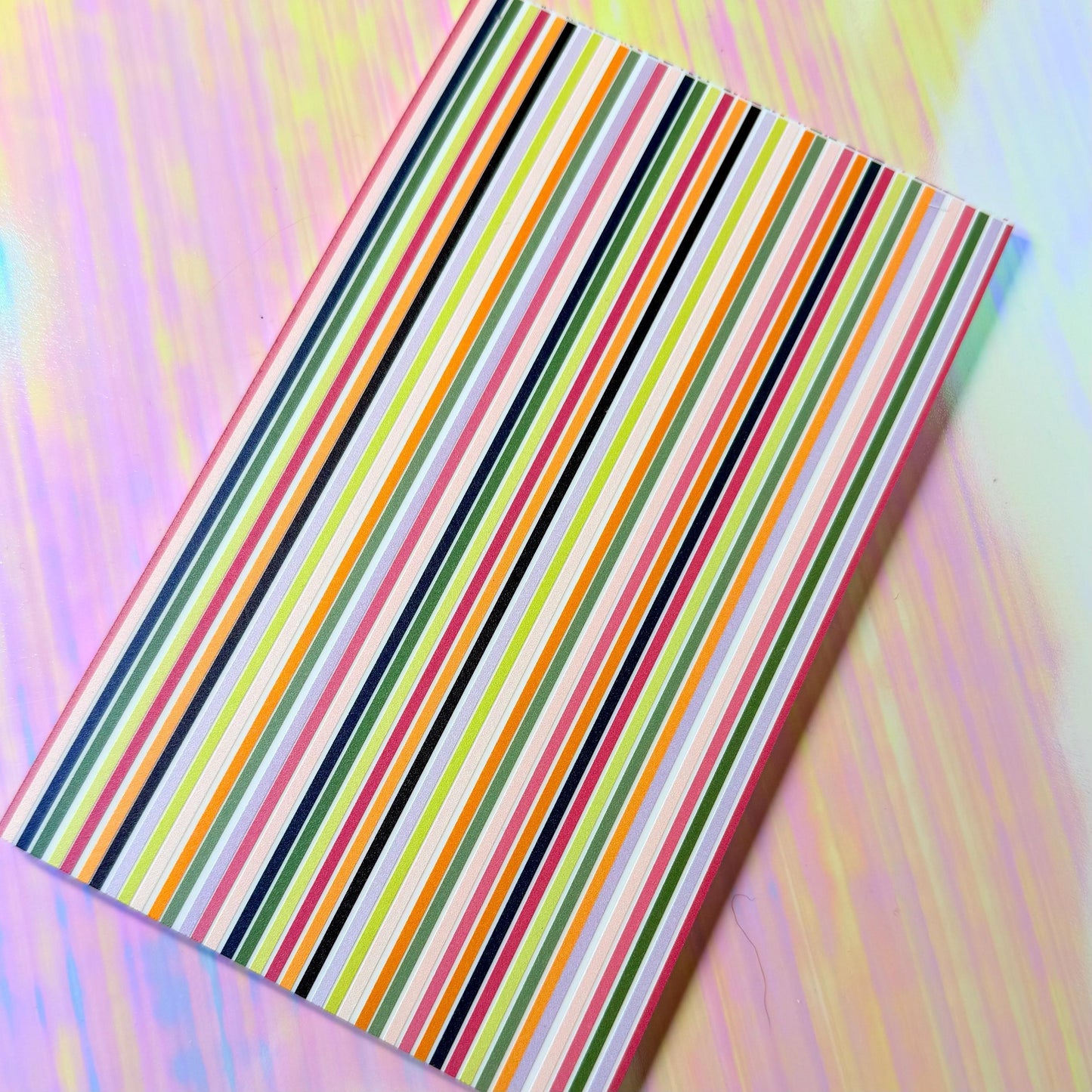 Spring Stripes Patterned Cast Acrylic, Flex and Wood for Lasers