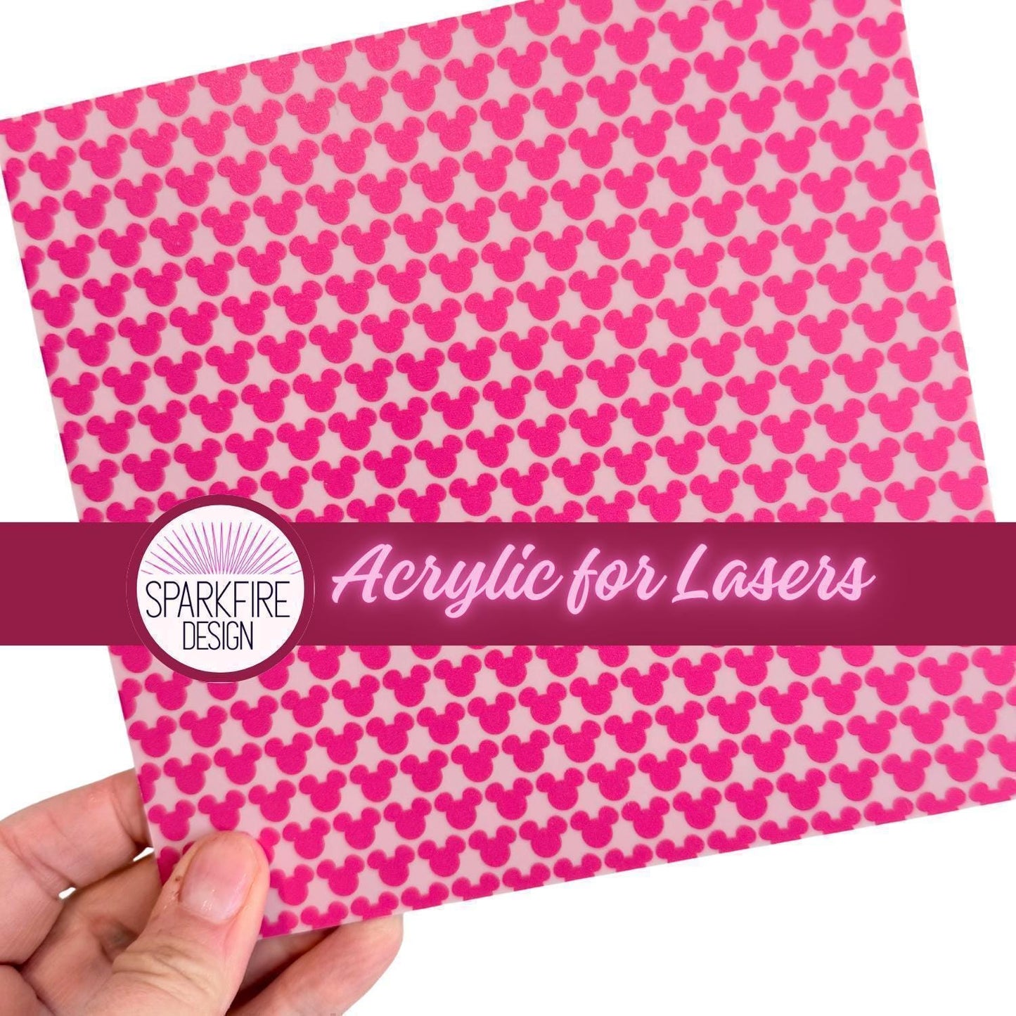 Christmas Patterned Acrylic Sheet - Pink Green Stripes | Laser Cut Acrylic & Wood for Lasers