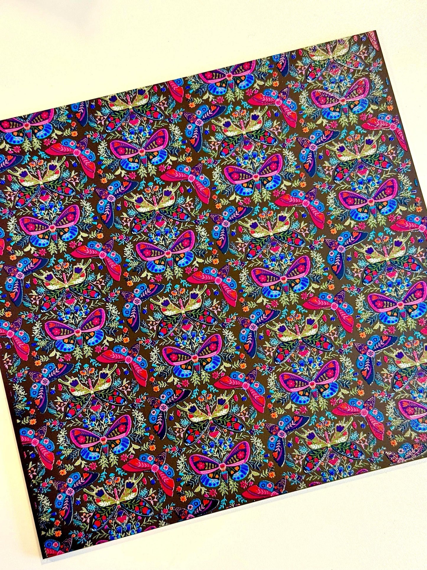 Black Butterfly Acrylic Sheets - Patterned 6x6 Printed Black Core Acrylic for Laser Cutting Patterned Cast Acrylic, Flex and Wood for Lasers