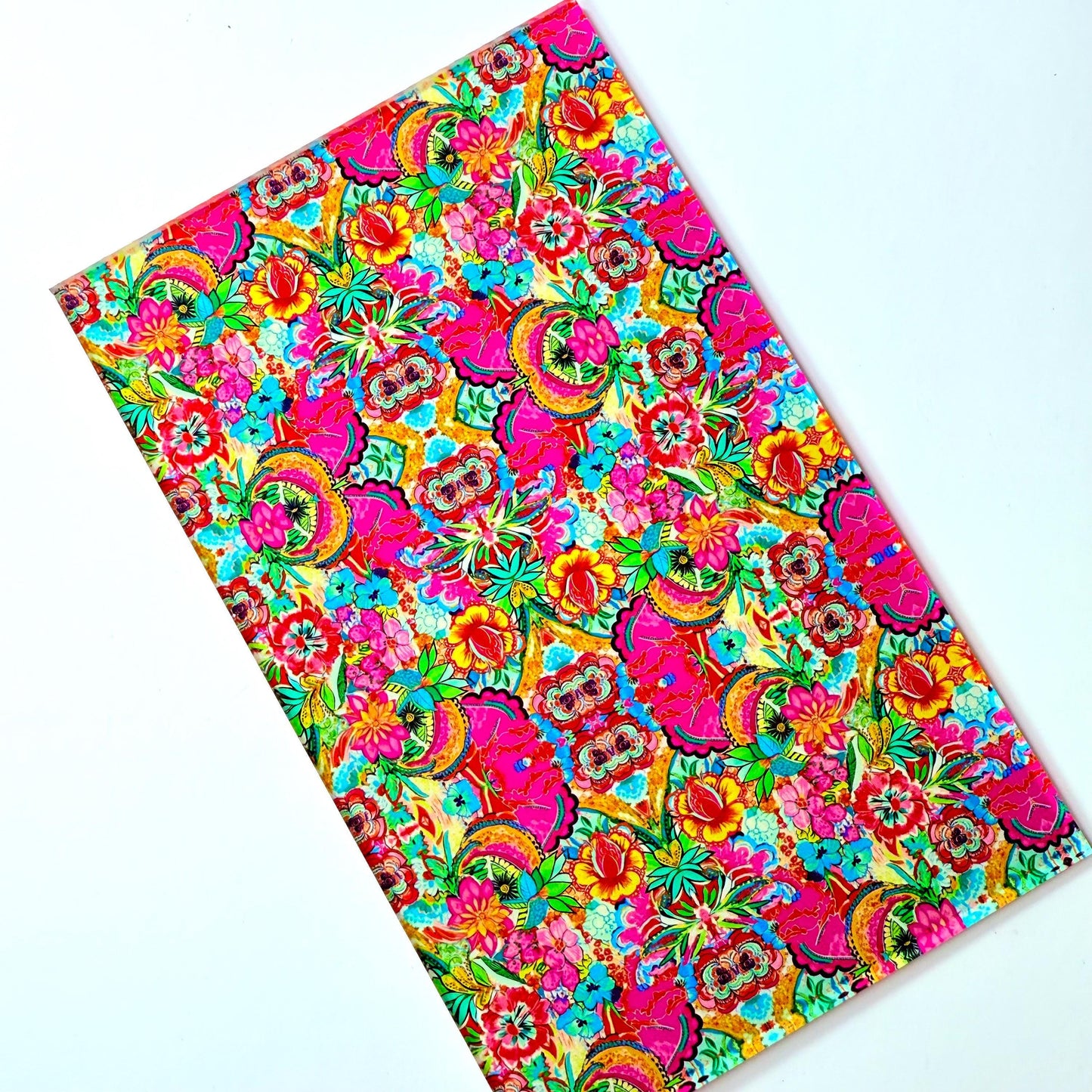 Pink Paisley Floral Acrylic Patterned Sheet Patterned Cast Acrylic, Flex and Wood for Lasers