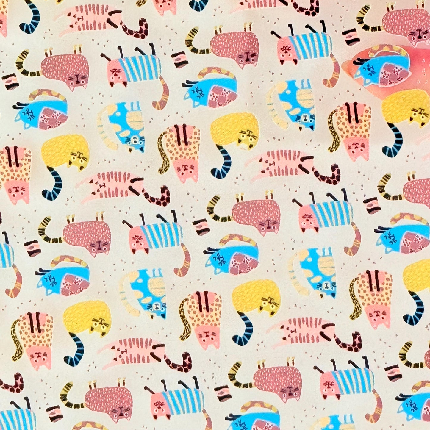 Patterned Acrylic Sheet - Clear 1/8 Inch Pastel Cat Design for Laser Cutting Patterned Cast Acrylic, Flex and Wood for Lasers