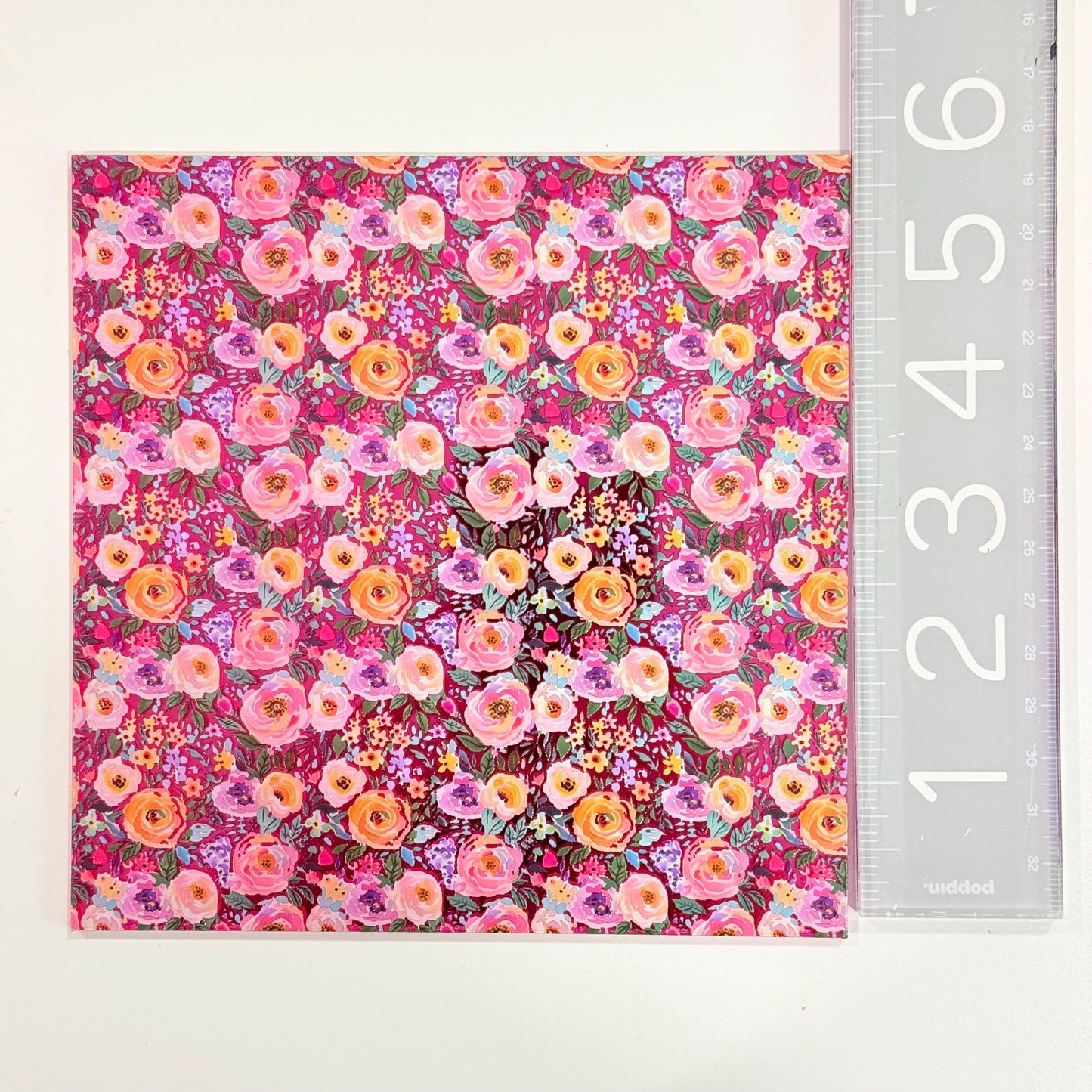 Pink Mirror Acrylic Floral Sheet - 1/8 Inch Patterned Panel for Laser Engraving Patterned Cast Acrylic, Flex and Wood for Lasers