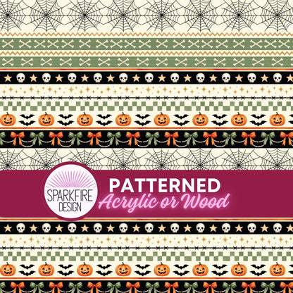 Halloween Patterned Acrylic Sheet – Pumpkin Halloween Laser Cut Jewelry Making Supplies
