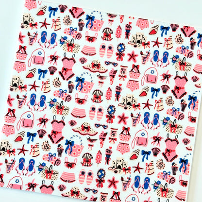 Patterned Acrylic Sheet - Coastal Beach Pattern Laser Cut Acrylic Panel Patterned Cast Acrylic, Flex and Wood for Lasers