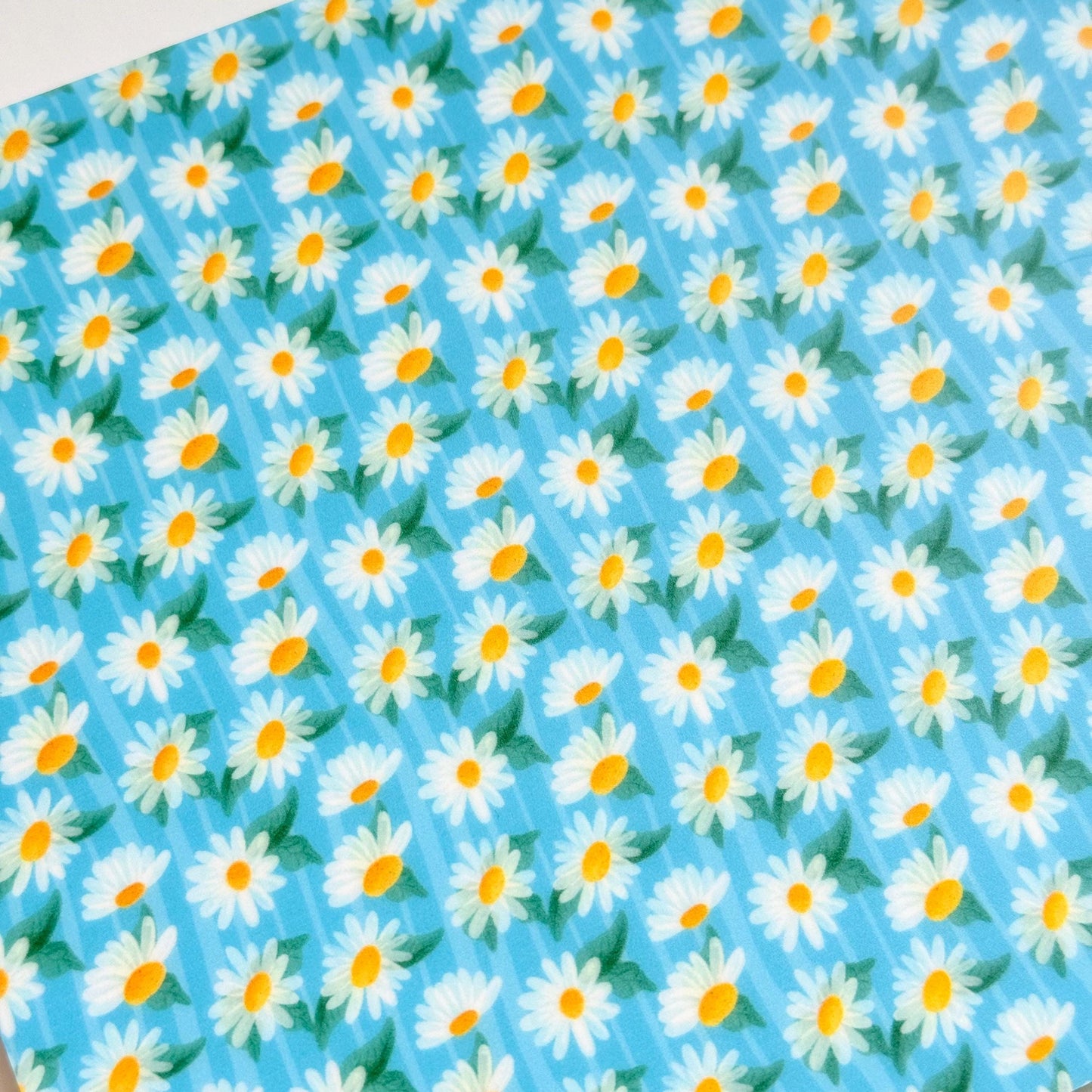 Blue Daisy Acrylic Sheet | Two Sided UV Printed Floral Acrylic for Jewelry and Laser Cutting