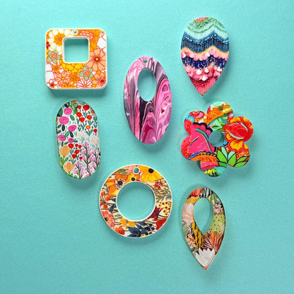 Floral UV Printed Patterned Acrylic Sheets - Floral Acrylic Grab Bag | 1/8 Inch Laser Cuttable Acrylic