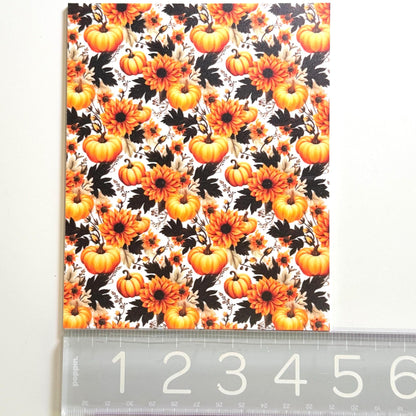 Patterned Pumpkin Acrylic | 1/8 Inch White Laser Cut Sheet For Fall Leaves Decor Patterned Cast Acrylic, Flex and Wood for Lasers