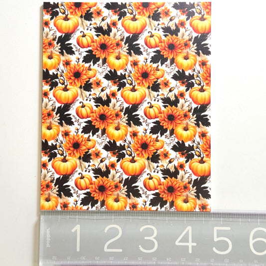 Patterned Pumpkin Acrylic | 1/8 Inch White Laser Cut Sheet For Fall Leaves Decor Patterned Cast Acrylic, Flex and Wood for Lasers