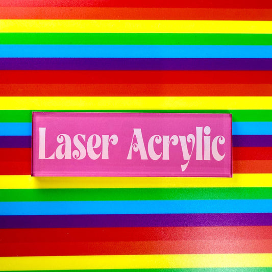Patterned Acrylic Sheet - Rainbow Stripe UV Printed White Acrylic for Laser Cutting Patterned Cast Acrylic, Flex and Wood for Lasers