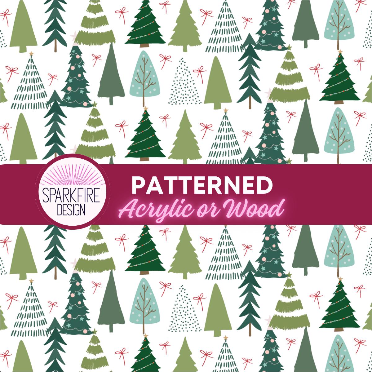 Patterned Acrylic Sheet, Christmas Lights Laser Cut Cast Acrylic