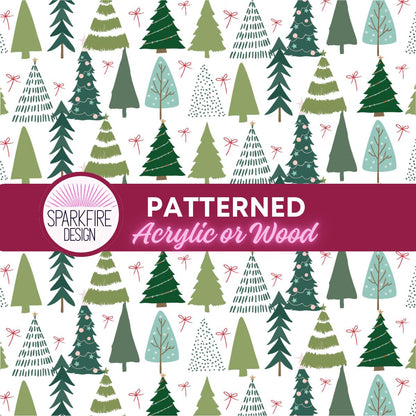 Patterned Acrylic Sheet, Christmas Lights Laser Cut Cast Acrylic