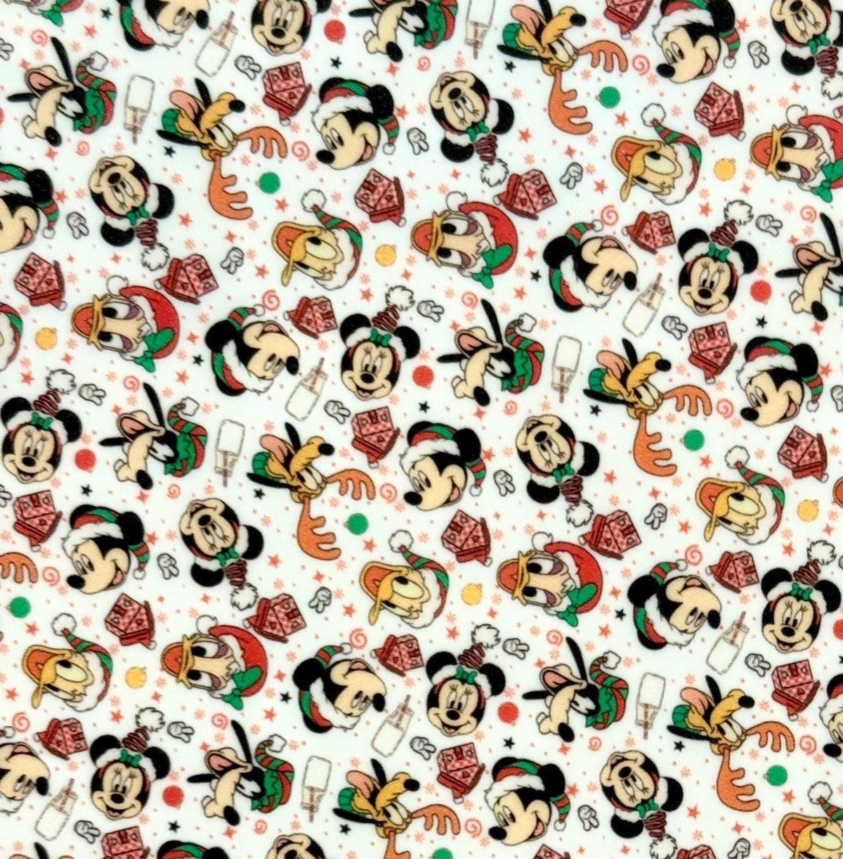 Mouse Christmas Acrylic, Patterned Cast  Acrylic for Lasers, Xmas Acrylic, Acrylic for jewelry, Acrylic for Glowforge
