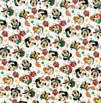 Mouse Christmas Acrylic, Patterned Cast  Acrylic for Lasers, Xmas Acrylic, Acrylic for jewelry, Acrylic for Glowforge