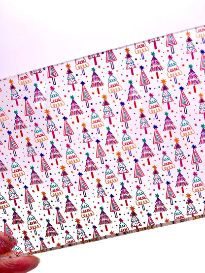 Patterned Laser Acrylic, Christmas UV Print Sheet For Glowforge