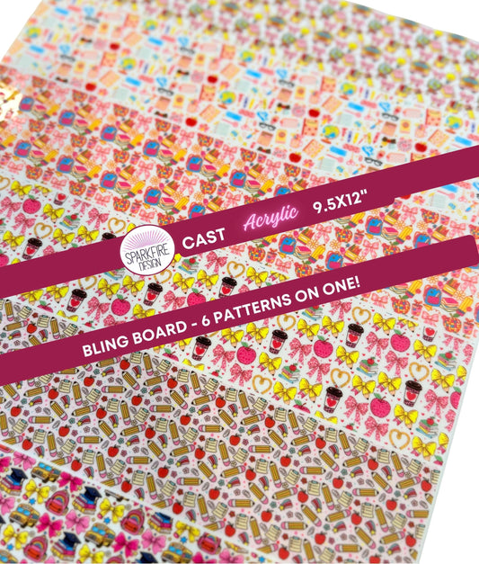Back to School Teacher Appreciation UV Printed Acrylic Sheets - 9.5"x12" White Core Acrylic for Crafts