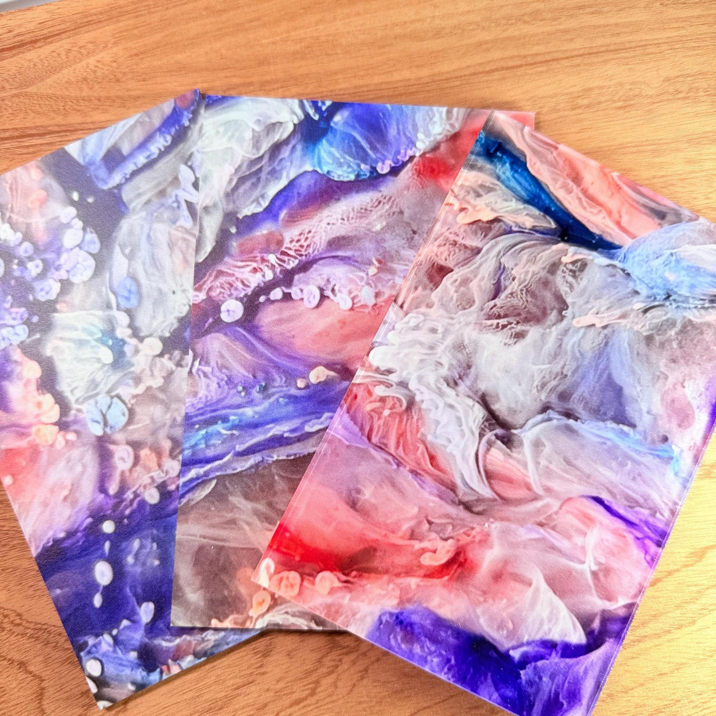 Patterned Acrylic Sheet – Clear UV Printed Acrylic Panel with Alcohol Ink Swirl for Laser Cut Jewelry Patterned Cast Acrylic, Flex and Wood for Lasers