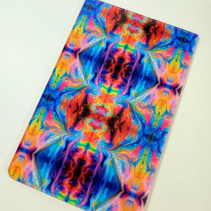 Patterned Acrylic Sheet - Blue Swirl Clear Core UV Printed Acrylic For Jewelry & Cup Toppers Patterned Cast Acrylic, Flex and Wood for Lasers