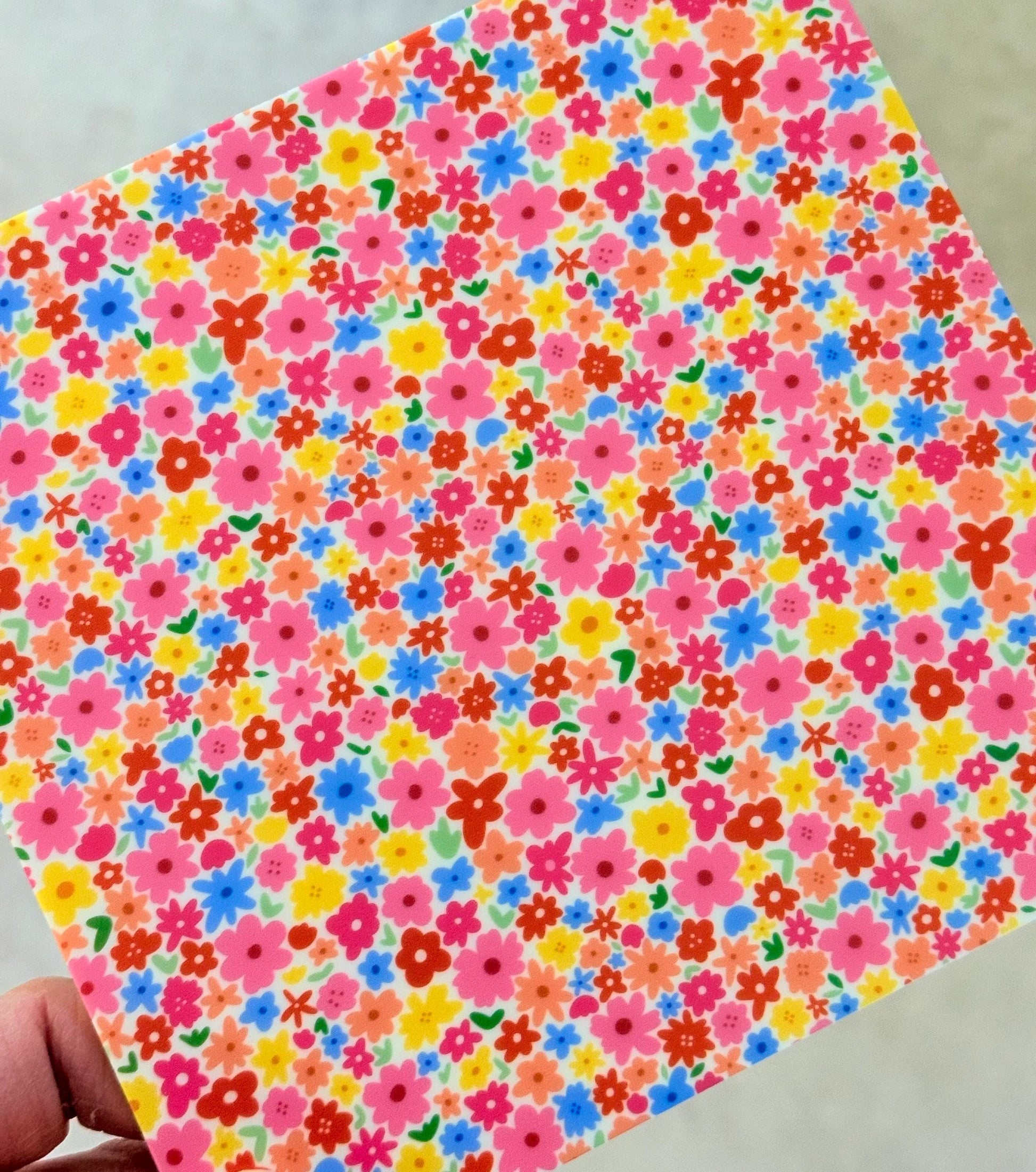 Floral Flower patterned acrylic for laser cutting. Cast acrylic sheet for lasers.