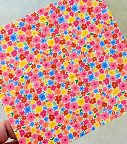 Floral Flower patterned acrylic for laser cutting. Cast acrylic sheet for lasers.