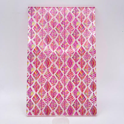 Pink Feathers Patterned Cast Acrylic, Flex and Wood for Lasers