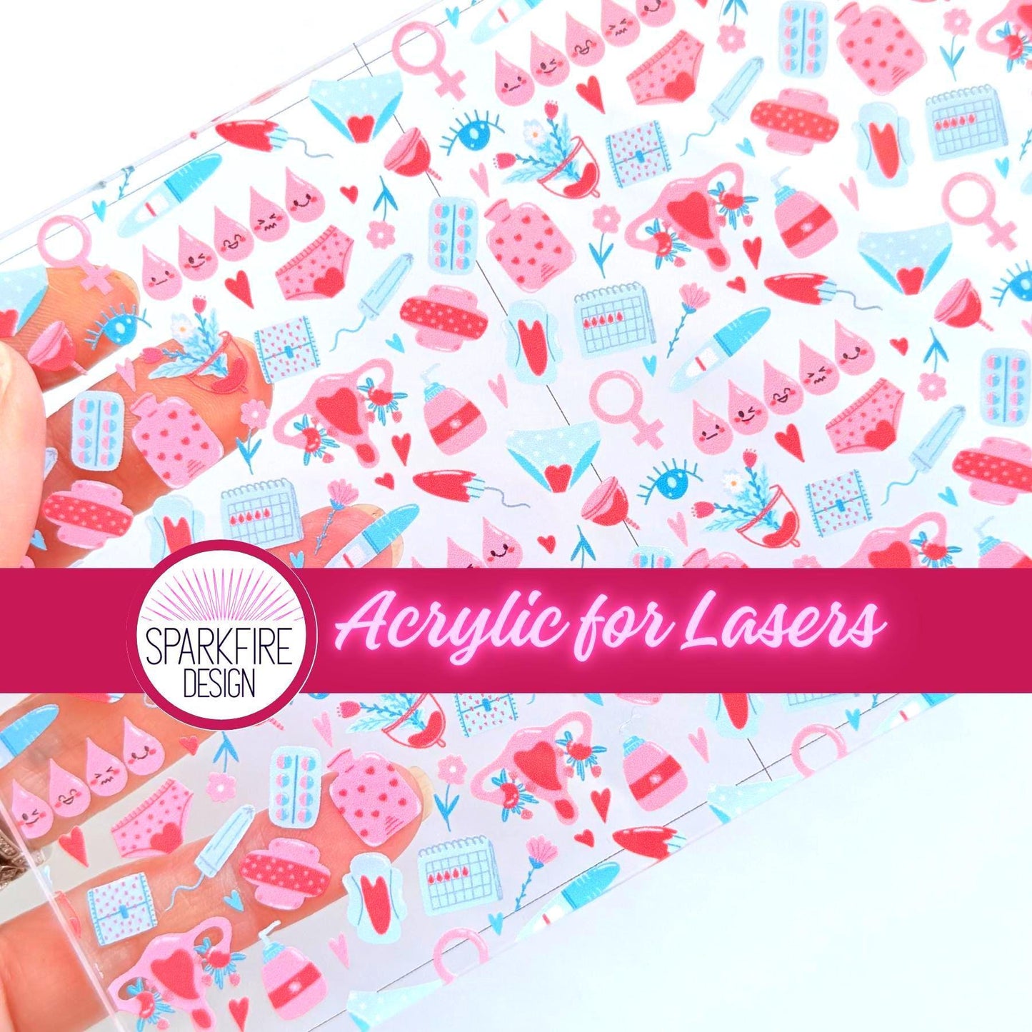 Patterned Acrylic Sheet - Clear Core UV Printed Cast Acrylic for Laser Cutting Projects Patterned Cast Acrylic, Flex and Wood for Lasers