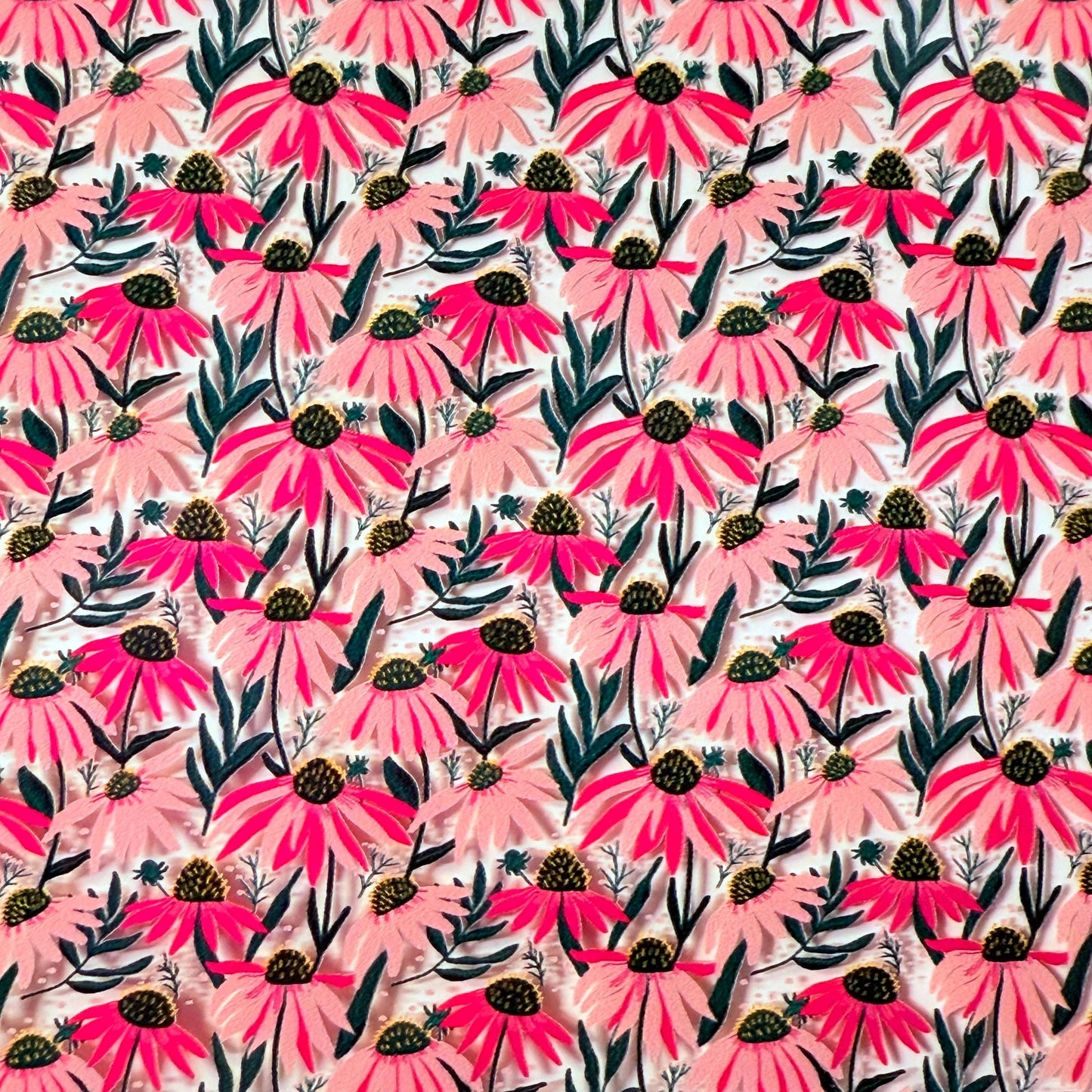 Pink Daisies Acrylic - Patterned Acrylic Sheet for Laser Cutting & Floral Jewelry Making