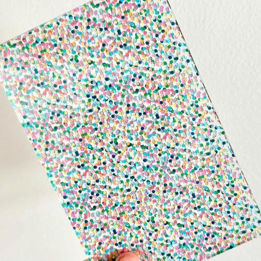 Pastel Confetti Acrylic | Patterned Clear Acrylic Sheet for Jewelry & Cup Toppers 1/8 Inch Patterned Cast Acrylic, Flex and Wood for Lasers
