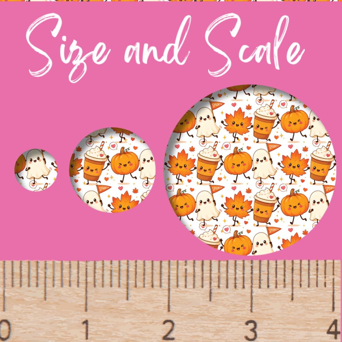 Autumn Halloween Patterned Acrylic Sheet - Fall Themed Laser Cut Pumpkin Jewelry Making