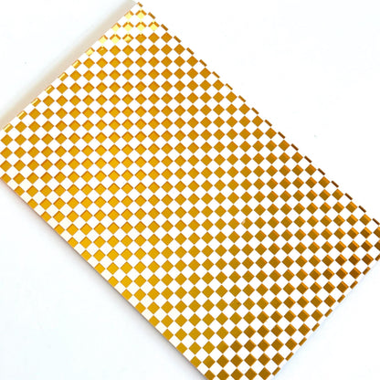 Gold Mirror Acrylic – 1/8 Inch Checkered Patterned Sheet for Jewelry Making Patterned Cast Acrylic, Flex and Wood for Lasers
