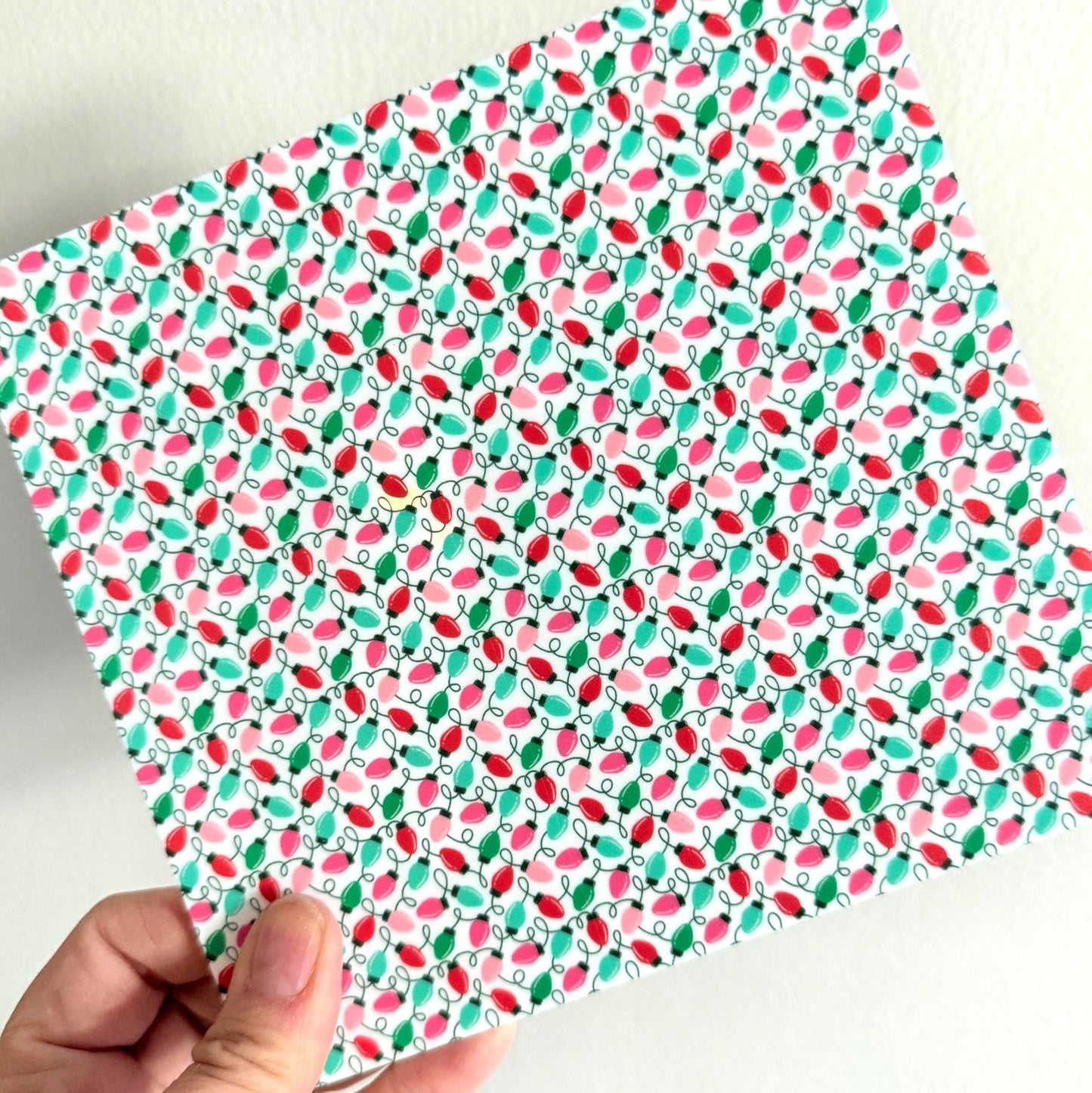 Christmas Lights Patterned Acrylic - Laser Cut Acrylic Sheet for Lasers | Red Green