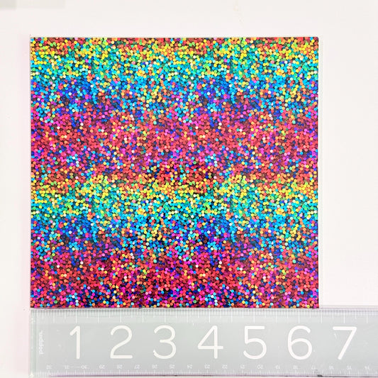 Rainbow Glitter Acrylic 1/8 Inch Patterned Sheet - UV Printed Clear Panel for Crafts Patterned Cast Acrylic, Flex and Wood for Lasers