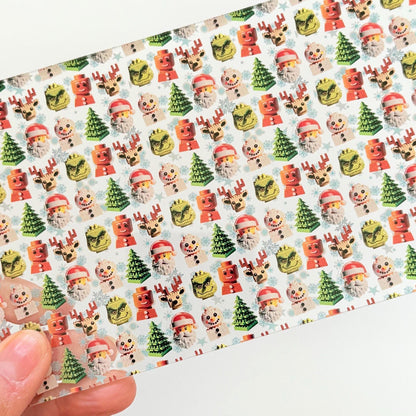 Christmas Acrylic, Patterned Cast  Acrylic for Lasers, Block Xmas Acrylic, Acrylic for jewelry, Acrylic for Glowforge, Aeon, xTool P Series
