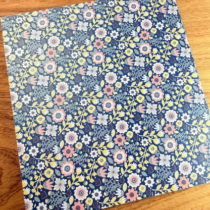 Blue Cast Acrylic - 3mm Thick Patterned Acrylic Sheet With Boho Floral Design Patterned Cast Acrylic, Flex and Wood for Lasers