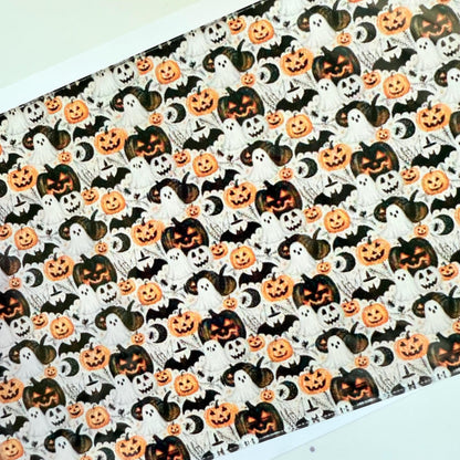 Halloween Bats and Pumpkins Patterned Cast Acrylic, Flex and Wood for Lasers