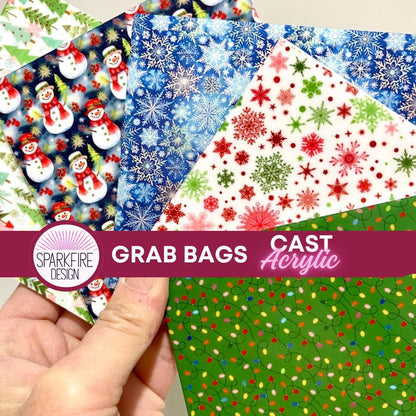 Christmas Acrylic Grab Bag – Patterned Acrylic Sheets | Laser Cuttable Cast Acrylic