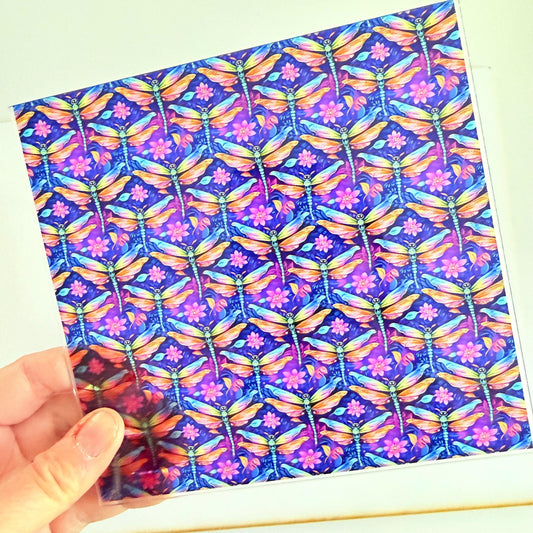 Stained Glass Acrylic Patterned Sheets - Dragonfly UV Printed Acrylic for Laser Cutting Crafts Patterned Cast Acrylic, Flex and Wood for Lasers
