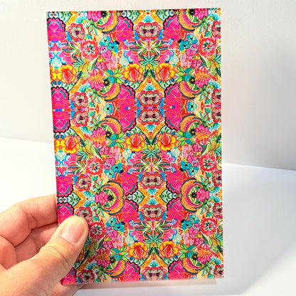 Pink Paisley Floral Acrylic Patterned Sheet Patterned Cast Acrylic, Flex and Wood for Lasers