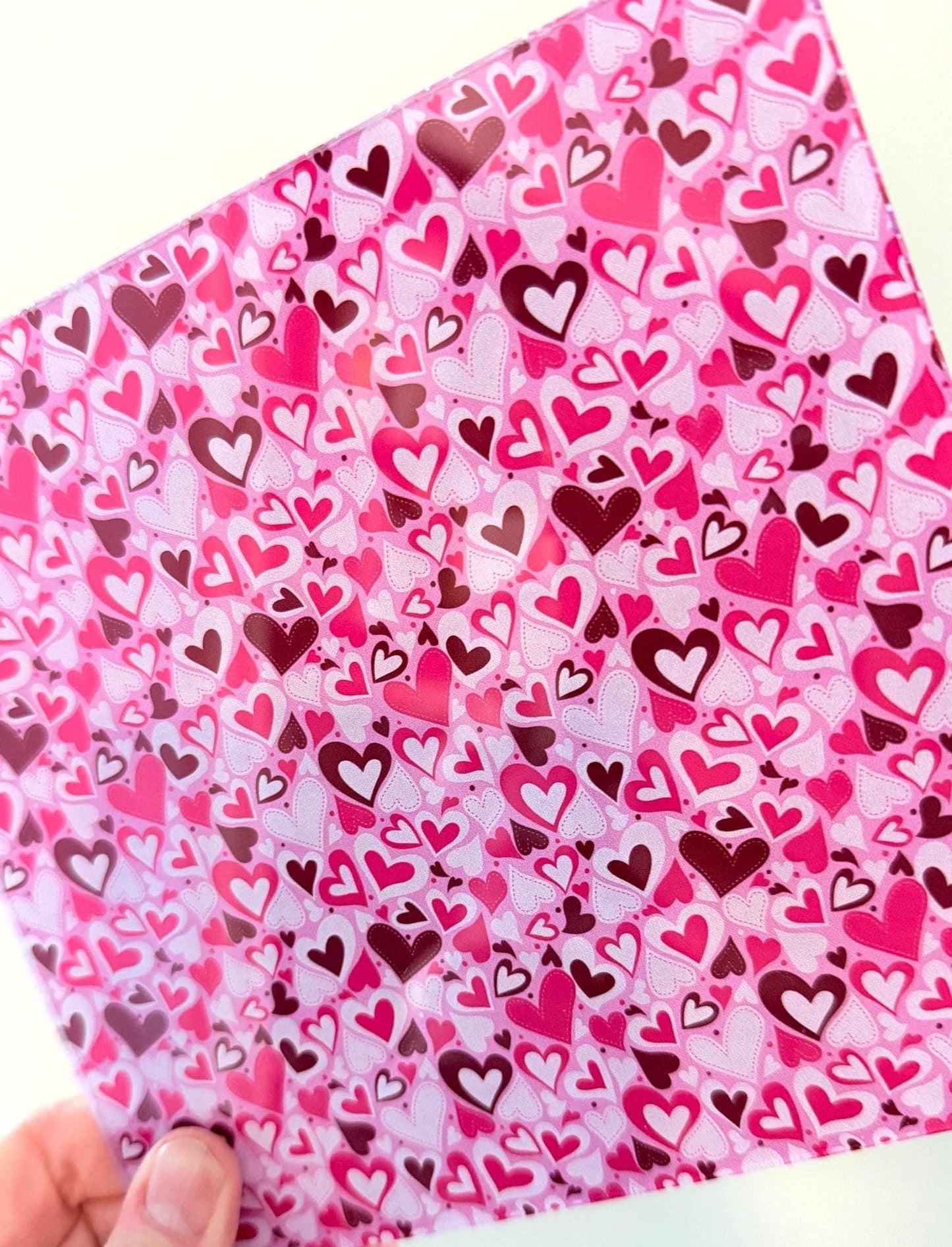 Laser Acrylic Sheets - Pink Red Stripes Patterned Clear Core 6x6 UV Printed Acrylic Patterned Cast Acrylic, Flex and Wood for Lasers