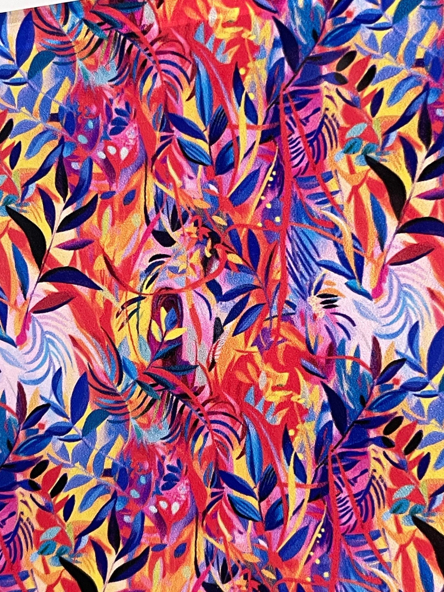 Printed Acrylic Sheet – Jungle Floral Design | Laser Cut Jewelry Blanks Patterned Cast Acrylic, Flex and Wood for Lasers