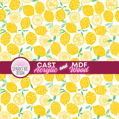 Lemon Patterned Acrylic Sheet - Patterned Cast Acrylic Sheets for Glowforge & Diode Laser Cutting
