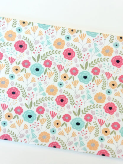 Patterned Acrylic for Lasers – White Core UV Printed Floral Acrylic Sheets 6x4 Patterned Cast Acrylic, Flex and Wood for Lasers