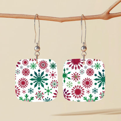 Snowflake Patterned Acrylic, Christmas Laser Sheet, Red Green UV
