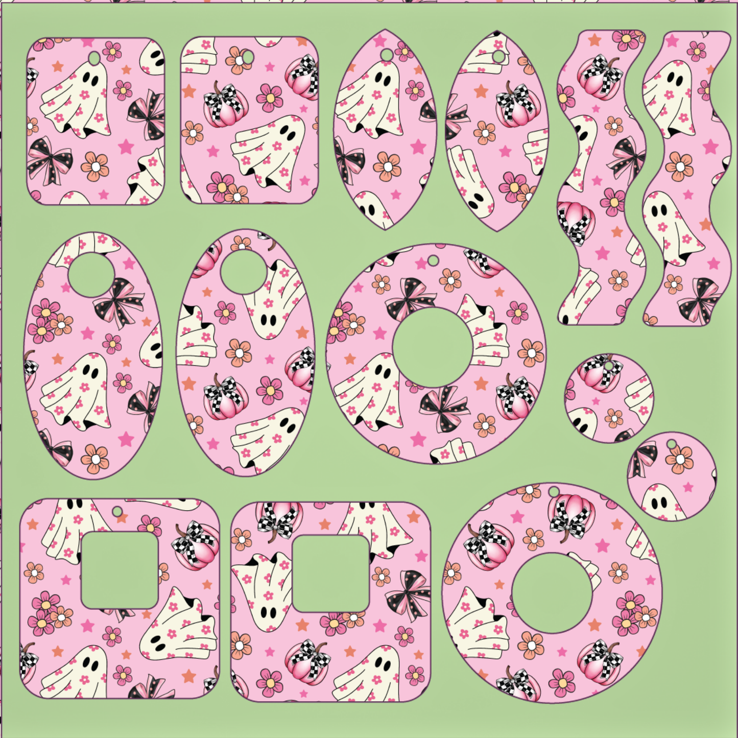 Halloween Pink Coquette Ghosts