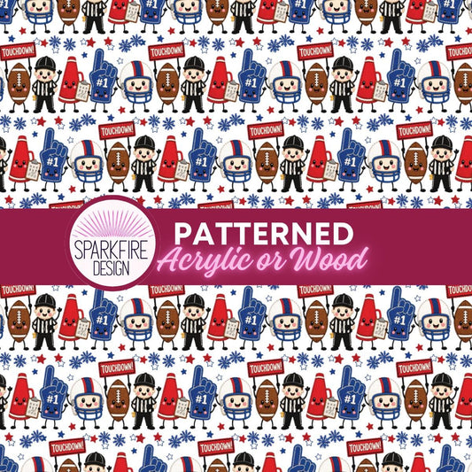 Patterned Laser Acrylic, Fall Football Cast Sheet For Laser, Art