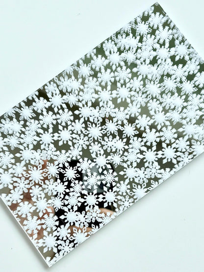 Patterned Acrylic Sheets, Snowflake Pink Blue Cast Acrylic, Laser